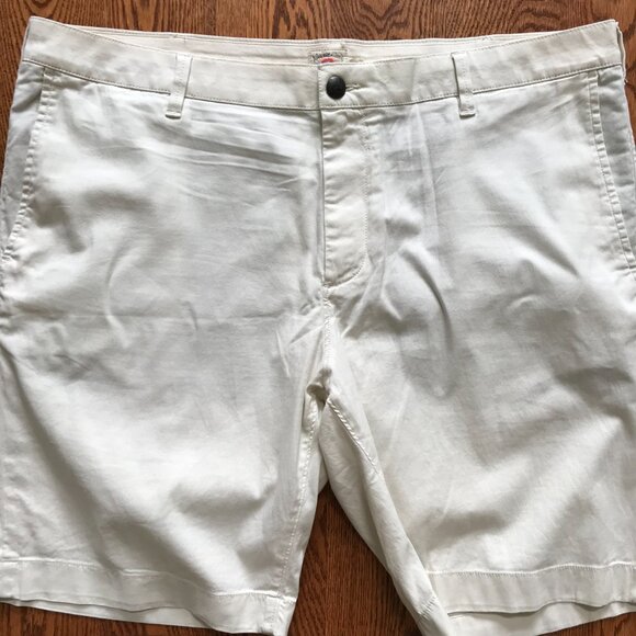 Faherty All Day Bermuda Shorts Mens 38 Stone White Organic Cotton 9" Inseam - Picture 4 of 12